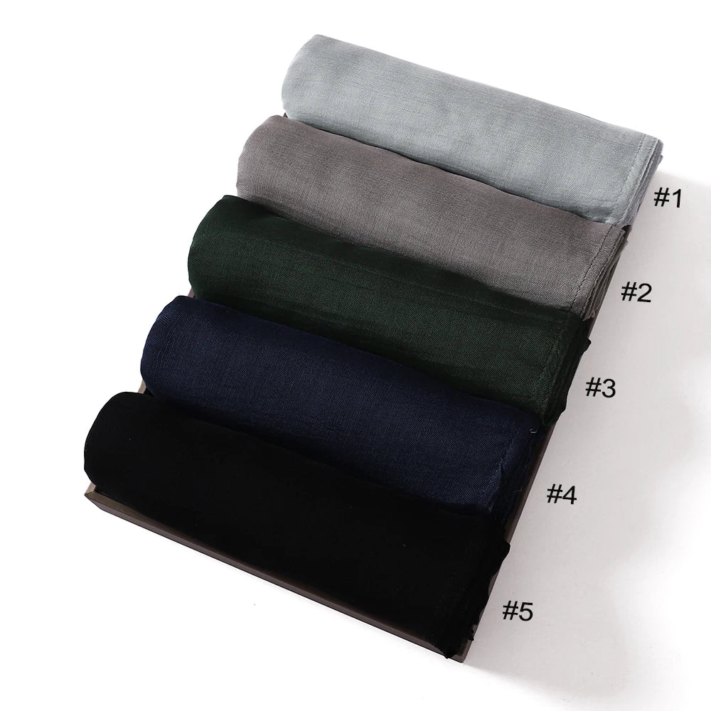 Thin Plain Muslim Hijabs for Women