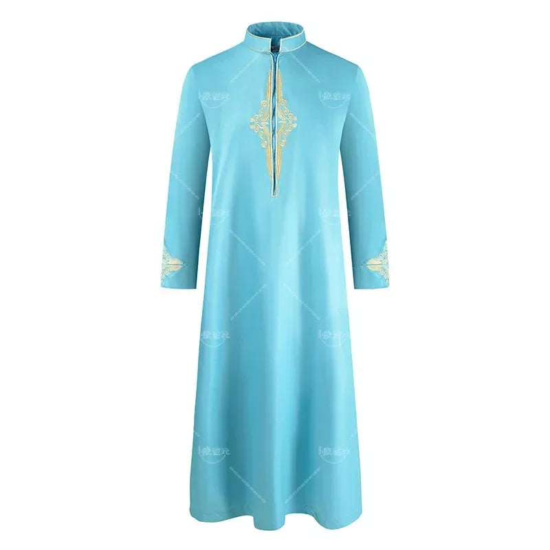 Muslim Men's Long Sleeved Loose Fitting Robe