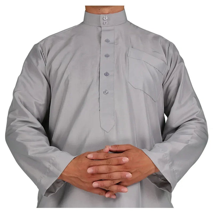 Grey Color Long Thobe