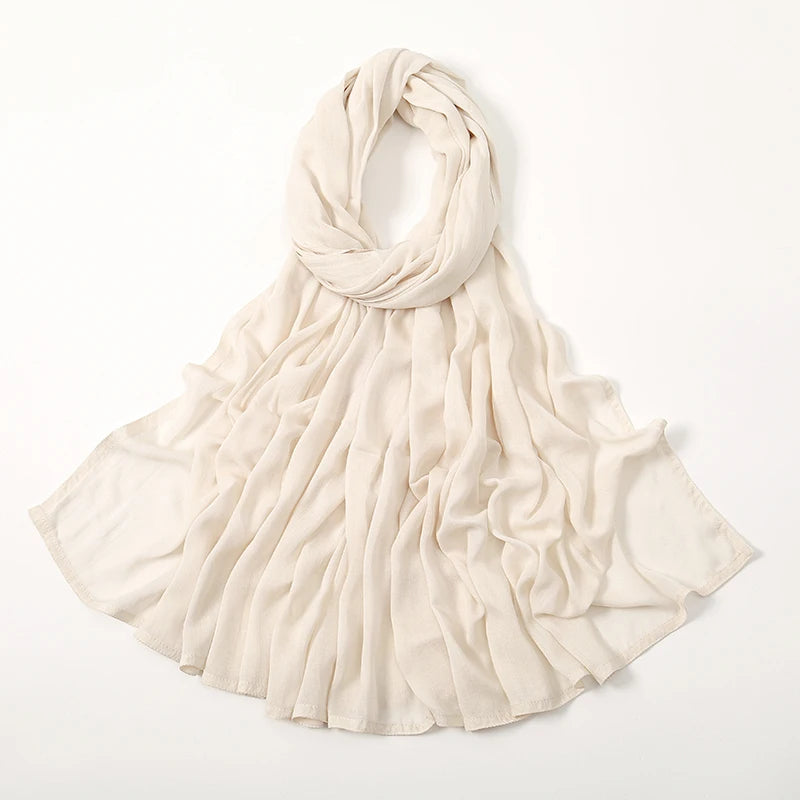 Thin Plain Muslim Hijabs for Women
