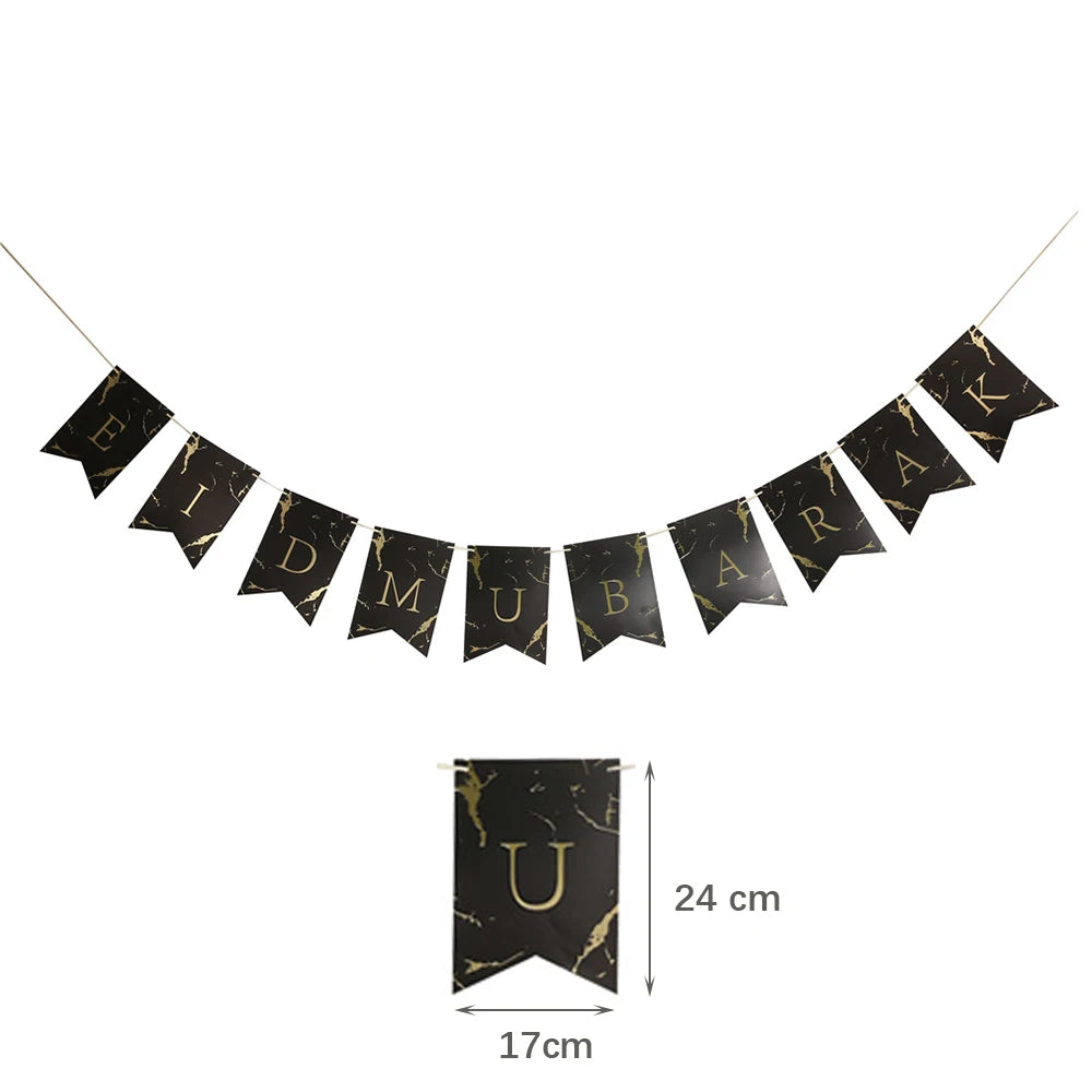 EID Mubarak Star Moon Hanging Banner