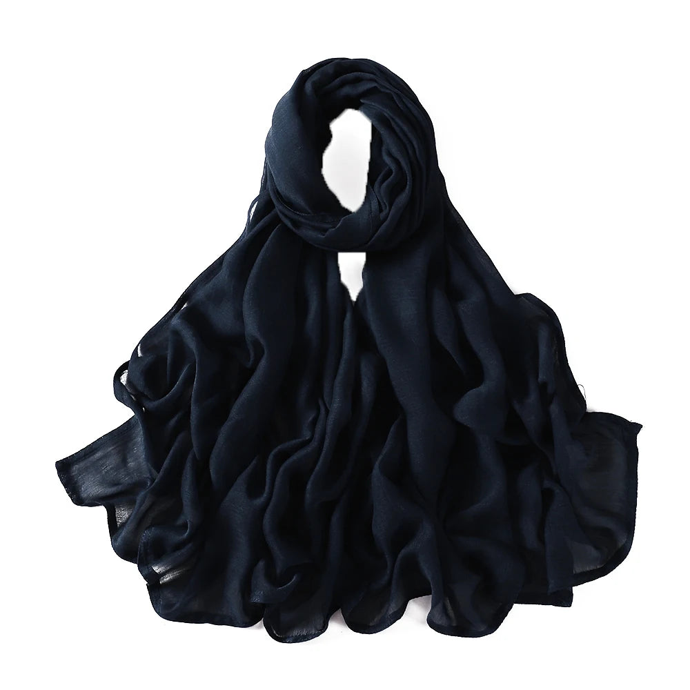 Thin Plain Muslim Hijabs for Women