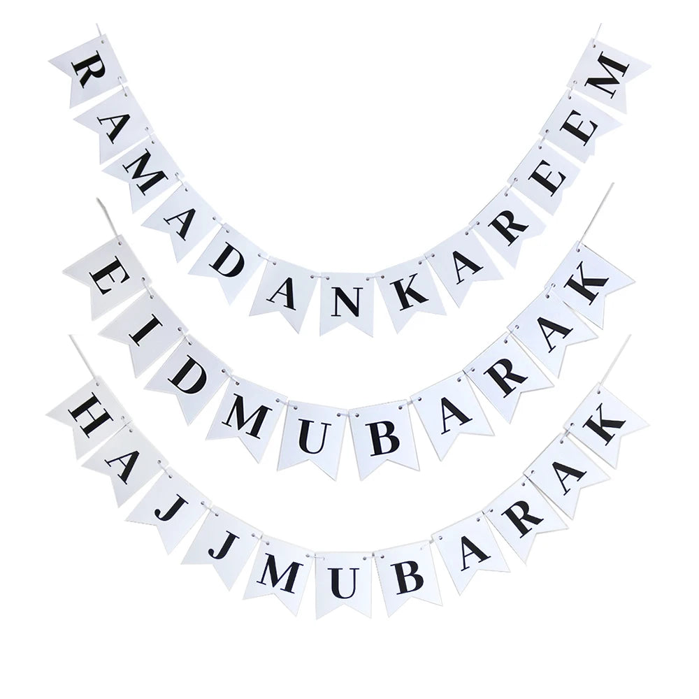 EID Mubarak Star Moon Hanging Banner