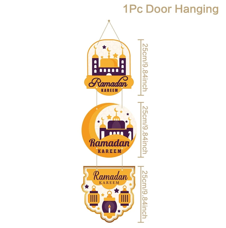 Eid Mubarak Door Hanging Flag