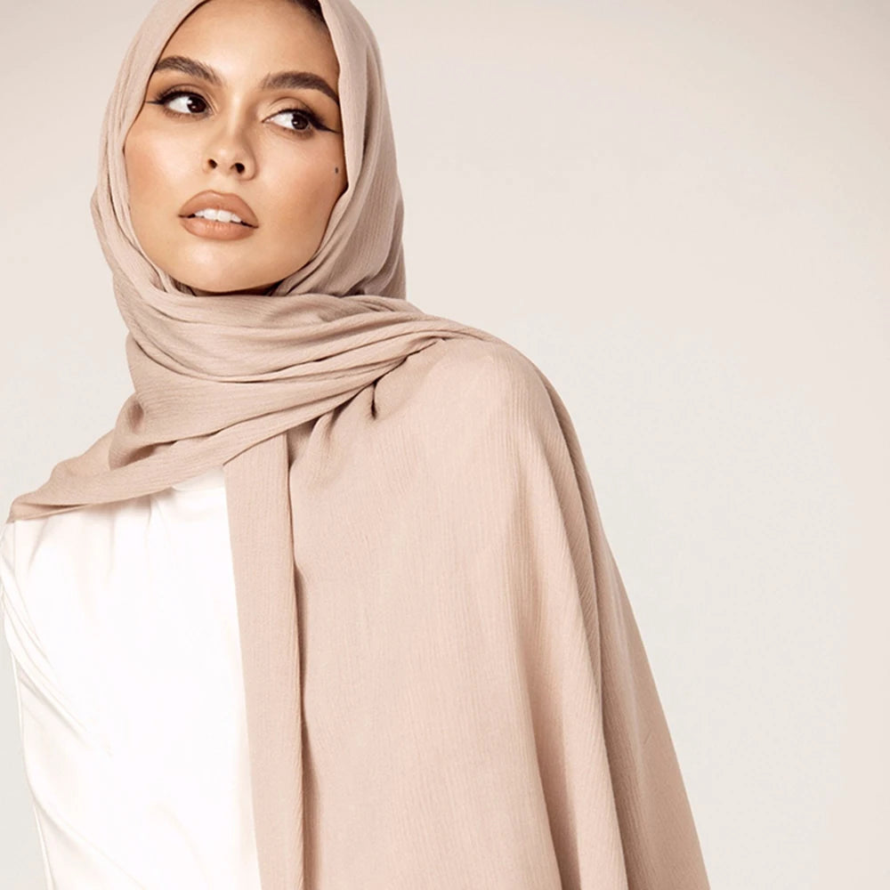 Thin Plain Muslim Hijabs for Women