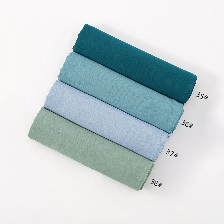 Thin Plain Muslim Hijabs for Women