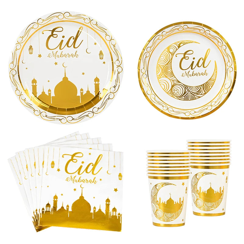 Eid Mubarak Disposable Tableware