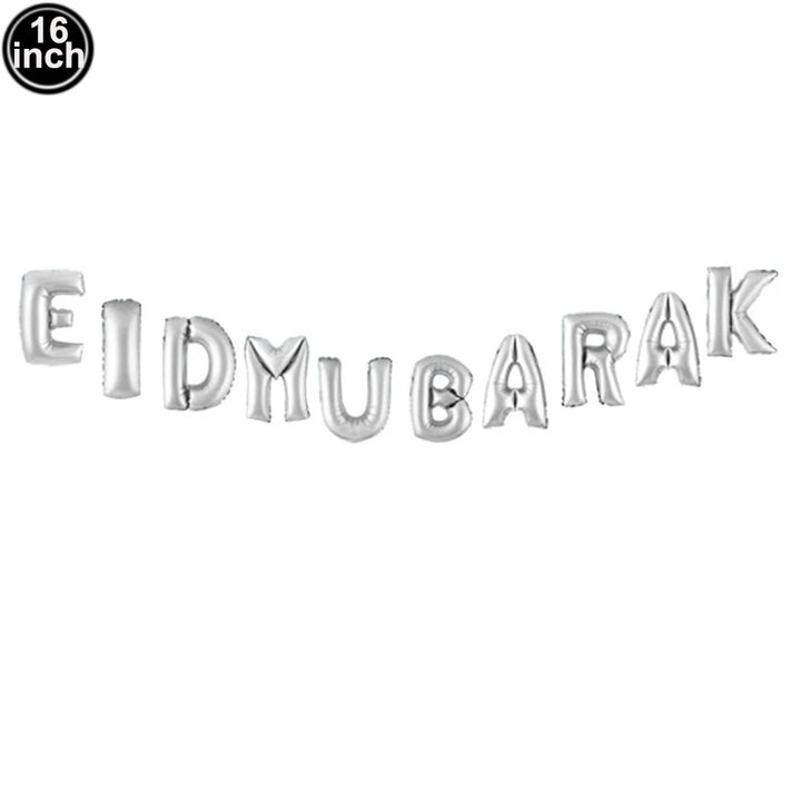Eid Mubarak Letter Balloons