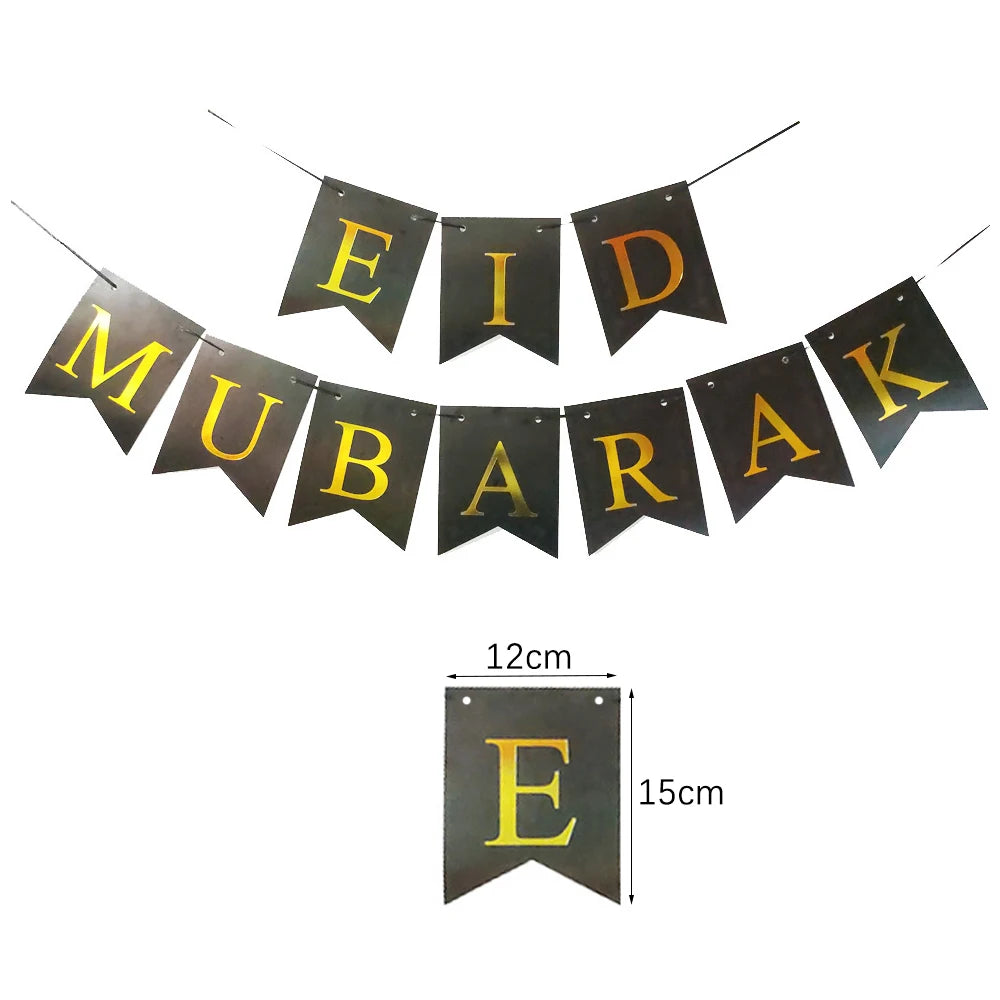 EID Mubarak Star Moon Hanging Banner