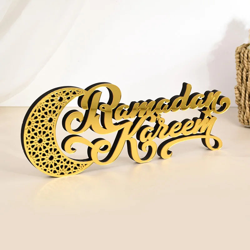 Ramadan Mubarak Acrylic Ornament 2025 Eid Mubarak Ramadan Kareem Decoration for Home