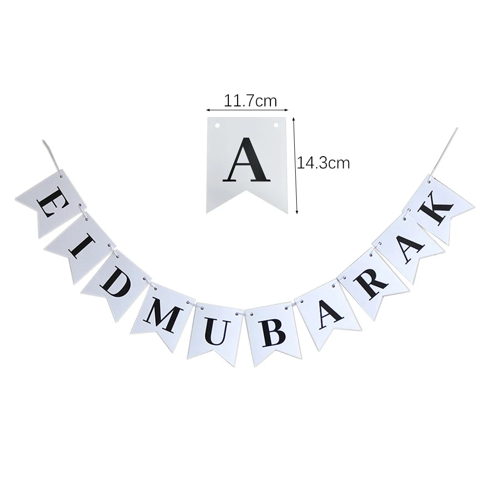 EID Mubarak Star Moon Hanging Banner