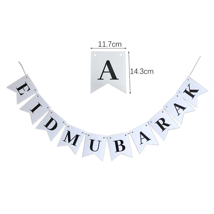 EID Mubarak Star Moon Hanging Banner
