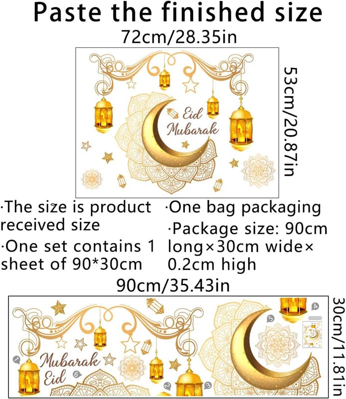 Muslim Islamic Window Sticker Decorations for Home