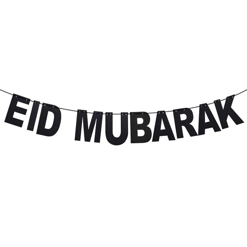 EID Mubarak Banner Glitter Star