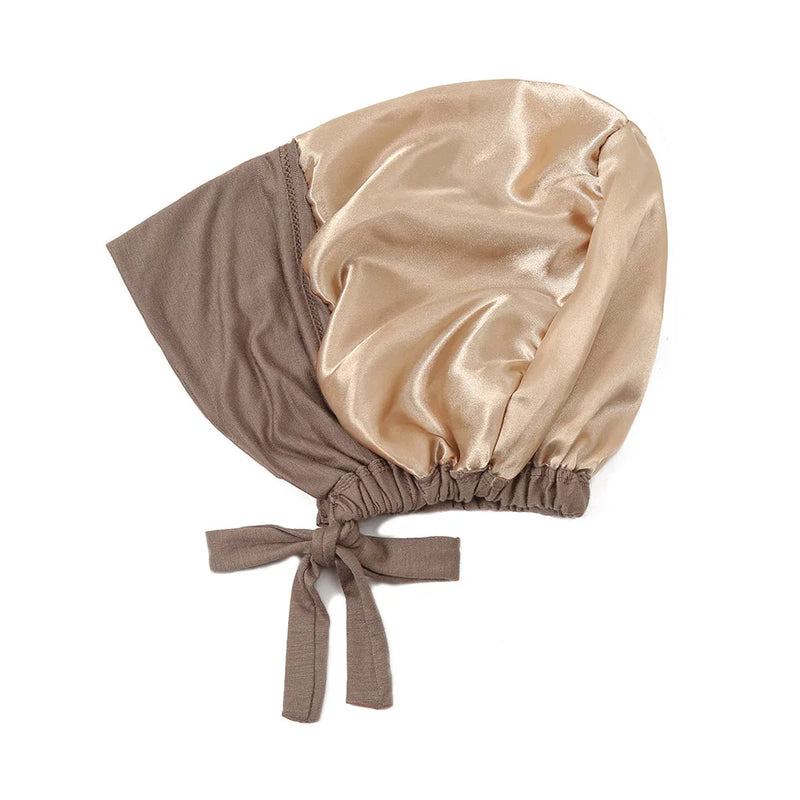 Double Layer Modal Satin Hijab Cap for Islam Women