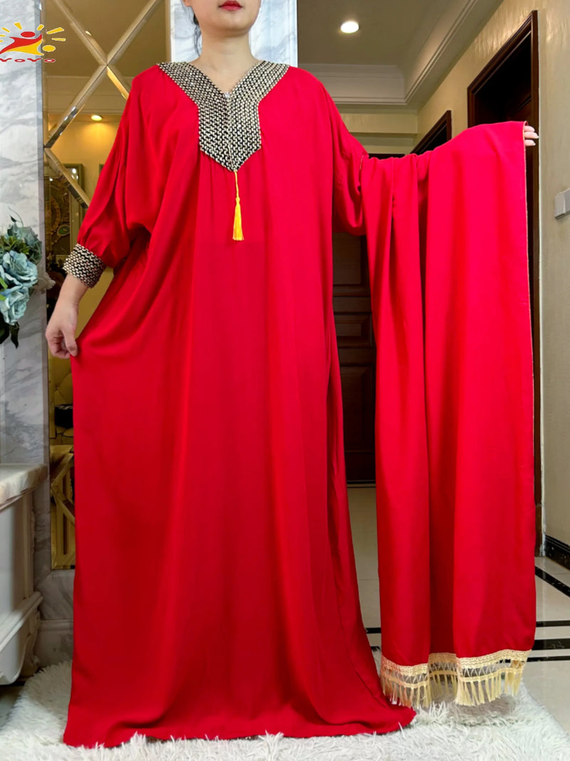 New Muslim Women Long Sleeve Autumn Dress