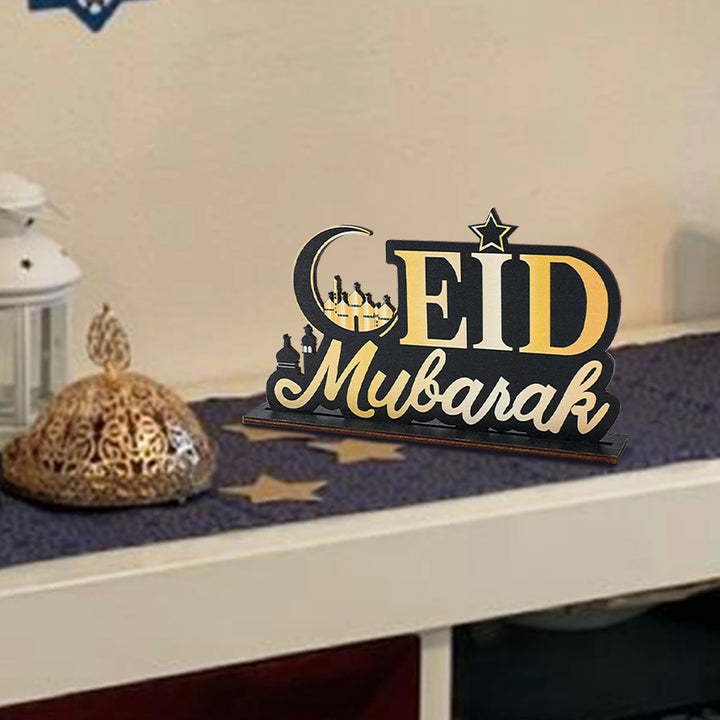 EID Mubarak Decoration Wooden Ornaments