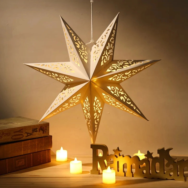 Eid Mubarak Hollow Star Hanging Home Decorations