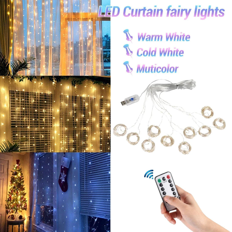 3M LED Remote Curtain Light Control USB Ramadan Decoration