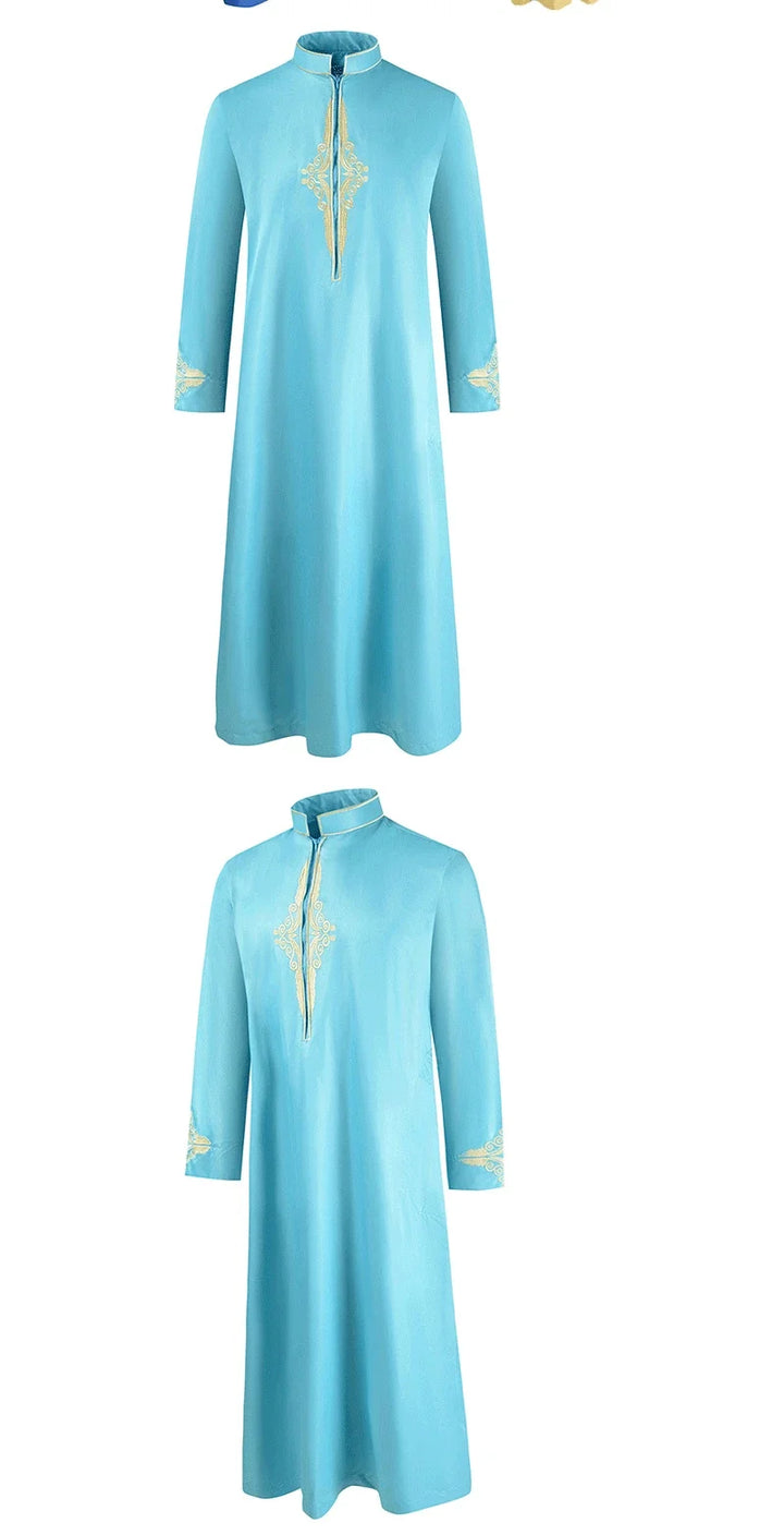 Muslim Men's Long Sleeved Loose Fitting Robe