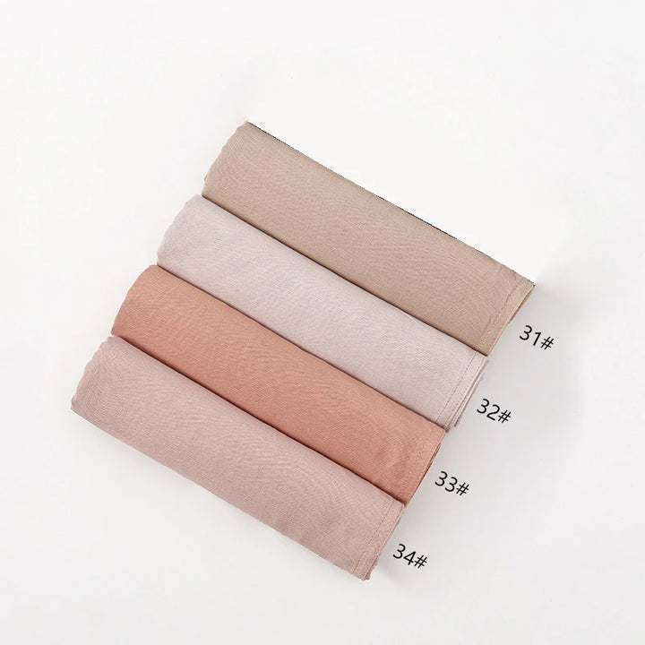 Thin Plain Muslim Hijabs for Women