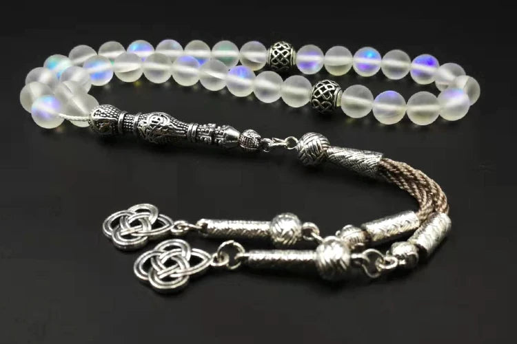 Austrian Crystal Tasbih Prayer Beads (33/66/99 Beads with Metal Tassel) – Elegant Islamic Gift